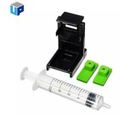 Clip de cartouche de recharge d'encre 3 en 1, 2 tampons en caoutchouc + Kit d'outils de seringue pour encre HP 60 61 62 63 65 122 121 301 302 664 652 304