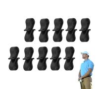 Clip de casquette marqueur de balle de golf - 10 supports de tee de golf, clip de visière en S multifonction pour clubs de golf, crochet pour camping et randonnée, matériau PP durable, 0,6 x 1,2 x 2,8