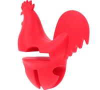Clip de Casserole en Silicone Forme Coq Anti-débordement Rouge | Silicone Alimentaire, Bords Arrondis et Surface Lisse, pour Couvercles et Marmites Cuisine