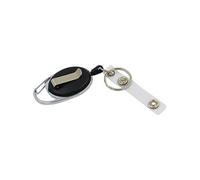 Clip de ceinture avec cordon en nylon extensible, noir/