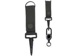 Clip de ceinture Porte-outils de charge lourde Clip de anneau porte-clés Clip de sangle en nylon Clip de clé extérieure Support d'équipement d'escalade Clip de clé de randonnée, Army Green,