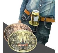 Clip De Ceinture Pour Bouteille De Bière - Porte-boisson Mains Libres En Métal De 7 Cm, Boucle Portable En De Zinc | Porte-eau Gazeuse Pour Bouteilles De 2,76 Pouces De Diamètre, Accessoire Mu