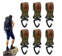 Clip de Ceinture pour Porte-Clés | 6 Pièces Boucles Rotatives À 360 Degrés En Sangle Nylon | Mousquetons à Fermoir - Pour Paracorde, Sacs, Sacs à Dos, Pochettes, Boussoles et