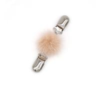 Clip de châle en forme de sphère de fourrure moderne, Clip de châle de modestie élégant, bijoux de protection de pull avec des designs de sphère en peluche pour femmes, broche de rassemblement social