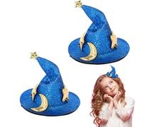 Clip de chapeau de magicien, épingle à cheveux d'Halloween - 2 pièces couvre-chef de costume d'Halloween | Épingles à cheveux pour femmes, Costume étoile et lune brillantes, couvre-chef, chapeau de ma