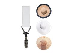 Clip de chapeau de voyage, clip magnétique pour sac,Clip magnétique pour chapeau à clip - Clip de chapeau en cuir PU durable pour sac de pêche, voyage et activités de plein air, Blanc,