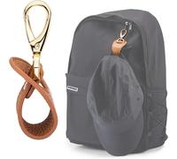 Clip de chapeau de voyage en cuir Simple, Clip de chapeau de Baseball de Golf, sangle de chapeau d'été, serviette, gant, rangement, boucle de portefeuille, Clip de loquet mains libres black