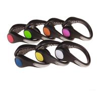 Clip de chaussure LED lumière pour la course à pied et le cyclisme de nuit Fixation lumineuse Lumineuse Fixation pour talon ou cadre de vélo (rouge)