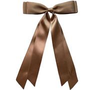 Clip de Cheveux à Deux Papillons à Double Couche avec Ruban Satiné, Doux et Charmants Cheveux Silky Satin Arcs à Cheveux, Accessoire de Cheveux pour Les Filles Enfants (Brun)