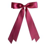 Clip de Cheveux à Deux Papillons à Double Couche avec Ruban Satiné, Doux et Charmants Cheveux Silky Satin Arcs à Cheveux, Accessoire de Cheveux pour Les Filles Enfants (Rouge)