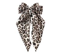 Clip de cheveux de coupe de cheveux portable à motifs léopard avec anneau, accessoires de cheveux, cycle de cheveux durables en satin | Facile à porter un ruban pour cheveux ondulés,
