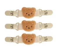 Clip de Cinch, 10 Pièces Pince de Cinch Pinces à Vêtements en Forme de Bec de Canard Accessoire de Support de Boucle pour Châle à Bretelles (Ours brun)