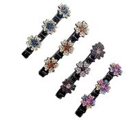 Clip De Coiffure Tressée - 4 Pièces Chères ni Cheveux | Hairpins Ajustables Pour Coiffeur | Clip Tressé De Strass Paillettes | Hairpin De Coiffure | Clips Tressés | Place Duc