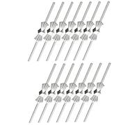Clip de connecteur de lustre de 300pcs, connecteurs de pièce de lampe à lustre de 40 mm, Remplacement de la broche en broche de lustre pour les cristaux de fixation des cristaux de lampe,argent