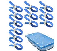 Clip de couverture de piscine - disposé à poignée en acier inoxydable de 12 pièces, pinces à serviettes de plage pour l'extérieur pour la plage de Cort