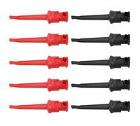 Clip de crochet, 10 pièces P5002 Crochet multimètre de plomb Test Crochet Grabbers pour multimètre numérique SMT/SMD IC D20 (Noir rouge)