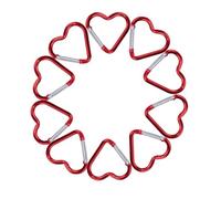 Clip de crochet de carabinateur coeur, crochets à pression pour clés,Crochets à pression de carabinateur lourd - Outil de fixation en d'aluminium pour voyager, marcher, alpinisme, randonnée,