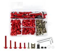 Clip De Fixation À Vis Pour Boulon De Carénage De Pare-brise, Pour TENERE 700 MT07 MT 07 TMAX 500 TMAX 560 FZ6 XMAX MT 09 MT03 177 Pièces Boîte outils(Rosso)