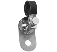 Clip de Fixation Acier Inoxydable, Lampe de Casque de Chantier | Usage Maintenance et Inspection Incendie, Installation Facile, Diamètre 23-24mm, Couleur Argenté