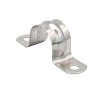 clip de fixation de colonne en aluminium Colliers de serrage en forme d'acier inoxydable, sangle à deux trous, clip for tube conduit(M40 5pcs)