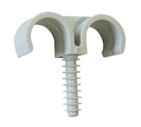 Clip de fixation double gaine ICTA ou tube IRL diamètre 20mm, ING Fixation, Lot de 25