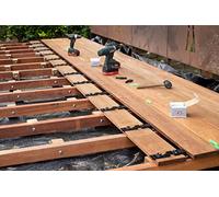 Clip de fixation invisible pour les lames de terrasse de 90-190mm de large - Boîte 100 pièces - Wovar et Hapax Fixing Pro