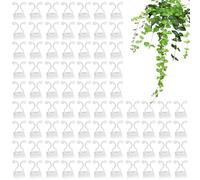 Clip de fixation murale pour grimpantes - crochets transparents pour fixation des , ancrages forts pour traction à bâton, outils de conduite flexibles pour la tige, accessoire visuel