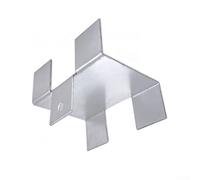 Clip de fixation pour dalle de gravier sans perçage - Support de clôture pour fixation de panneau de jardin, support de base de poteau en acier et ancrage de dalle de béton, solution