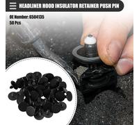 Clip de fixation pour isolant de capot de doublure de toit, pour Dodge pour Ram 1500 2002-2008, en plastique, n°6504135, noir, 50 pièces.