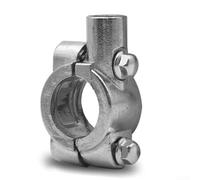 Clip de fixation pour rétroviseur de moto certifié E-Mark (argenté, 10 mm)