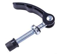 Clip de fixation pour tige de selle de vélo, boulon brochette de selle de vélo en alliage d'aluminium, vis de réglage de la hauteur du siège sans outil, levier rapide fileté M6 (m8 x 65 mm, noir)