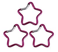 Clip De Forme D'étoile en Aluminium 3pcs Mini Mousqueton Snap Hook Keyring Keyring Keyning pour Maison Camping Pêche Randonnée Voyager À L'extérieur