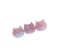 Clip de frange à motif de chat mignon, clip monobloc polyvalent, clip latéral, accessoire for cheveux(Light Purple)