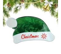 Clip de griffe de chapeau de Noël pour femmes,Clip de griffe de chapeau de Noël mignon - Pinces à cheveux de Noël en forme de chapeau de dessin animé,Pinces à mâchoires tendance saisonnières pour chev