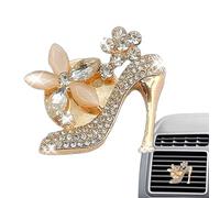 Clip de grille d'aération « Bling » pour grille d'aération de voiture avec | strass | Clip de sortie de climatisation - Élégant clip de ventilation avec strass pour filles et femmes, décoration