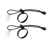 Clip de Jambe de Pantalon - Lot de 2 Clips de Toile de en de Zinc, Corde élastique, tendeur de Cordon Extensible de 7,87 Pouces, Noir, Accessoire Portable Polyvalent de 12 g | Nappe Anti-