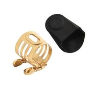 Clip de ligature réglable pour saxophone clarinette Fixation sécurisée pour anche centrale améliorée Métal doré Diamètre à vis unique pour soprano alto ténor (clarinette)