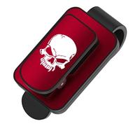 Clip de lunettes de soleil de voiture | Motif tête de mort pour voiture - Support de lunettes de soleil, clip de carte de ticket, accessoires de visière pour femme et homme