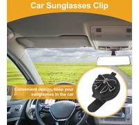 Clip De Lunettes De Soleil Pour Voiture Magnétique Universel Support De Lunettes De Soleil Pour Pare-Soleil En CuirPolyuréthaneNoir 10X6Cm 1 Pièce