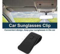 Clip De Lunettes De Soleil Pour Voiture Magnétique Universel Support De Lunettes De Soleil Pour Pare-Soleil En CuirPolyuréthaneNoir 8,5X4,5Cm 1 Pièce