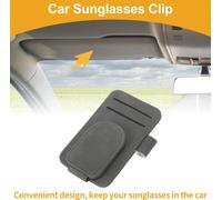 Clip De Lunettes De Soleil Pour Voiture Magnétique Universel Support De Lunettes De Soleil Pour Pare-Soleil En Daim Gris 11,2X7Cm 1 Pièce
