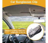 Clip De Lunettes De Soleil Pour Voiture Universel Support De Lunettes De Soleil Pour Pare-Soleil Abs, Blanc Diamant 6,5X3Cm 1 Pièce