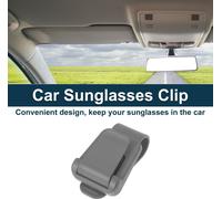 Clip De Lunettes De Soleil Pour Voiture Universel Support De Lunettes De Soleil Pour Pare-Soleil Abs, Tpe Gris 7,5X4,5Cm 1 Pièce