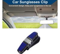 Clip De Lunettes De Soleil Pour Voiture Universel Support De Lunettes De Soleil Pour Pare-Soleil Abs Bleu 10X2.5Cm 1 Pièce