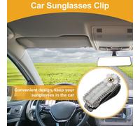 Clip De Lunettes De Soleil Pour Voiture Universel Support De Lunettes De Soleil Pour Pare-Soleil Abs, Blanc Diamant 7X2.5Cm 1 Pièce