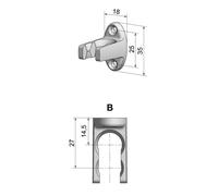 Clip de manivelle bloc baie blanc RAL 9016 - CHERUBINI - 759116