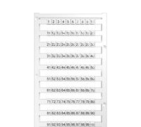 Clip de marquage 5 mm, numérotée de 1 à 100 - HAGER KR02BE