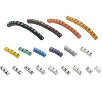 Clip de marquage Impression 0 - 9, A, E, L, N, R, S, T, -, + TRU COMPONENTS ECMKP-1 1566423 Plage de Ø extérieur 1 à 3 mm 1 set