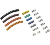 Clip de marquage Impression 0 - 9, A, E, L, N, R, S, T, -, + TRU COMPONENTS ECMKP-2 1570655 Plage de Ø extérieur 2 à 5 mm 1 set