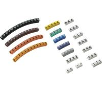 Clip de marquage Impression 0 - 9, A, E, L, N, R, S, T, -, + TRU COMPONENTS ECMKP-2 1570655 Plage de Ø extérieur 2 à 5 mm 1 set